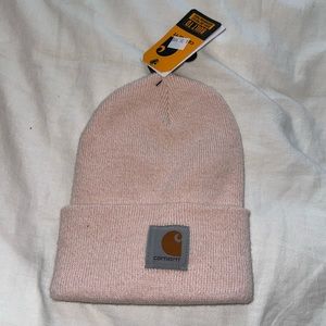 NWT Carhartt beanie, baby pink and white heather